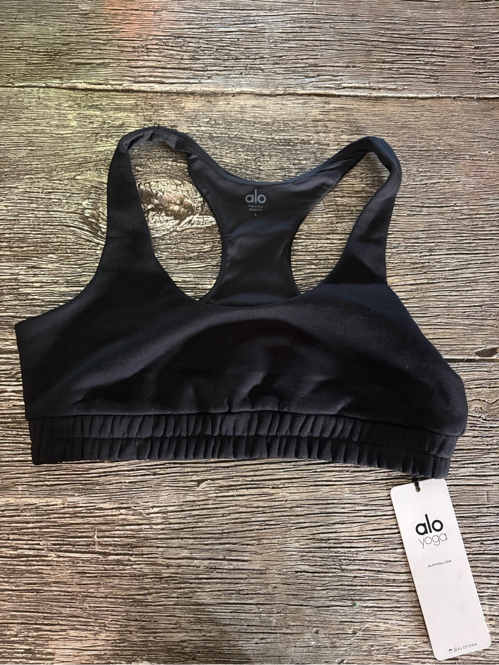 ALO Yoga accolade sweatshirt Racerback Sports Bra
